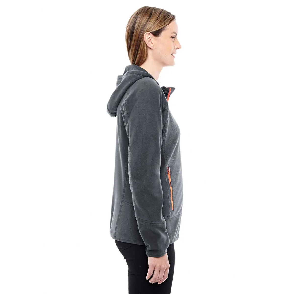 North End Women's Carbon/Orange Soda Polartec Active Jacket