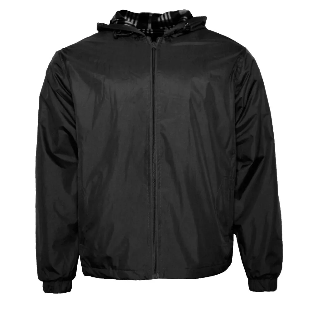 Original Deluxe Men's Fleece Lined Hand Pocket Zip Up Lightweight Jacket