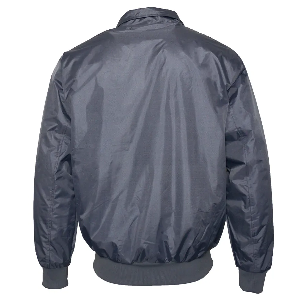 Original Deluxe Men's Fleece Lined Hand Pocket Zip Up Lightweight Jacket