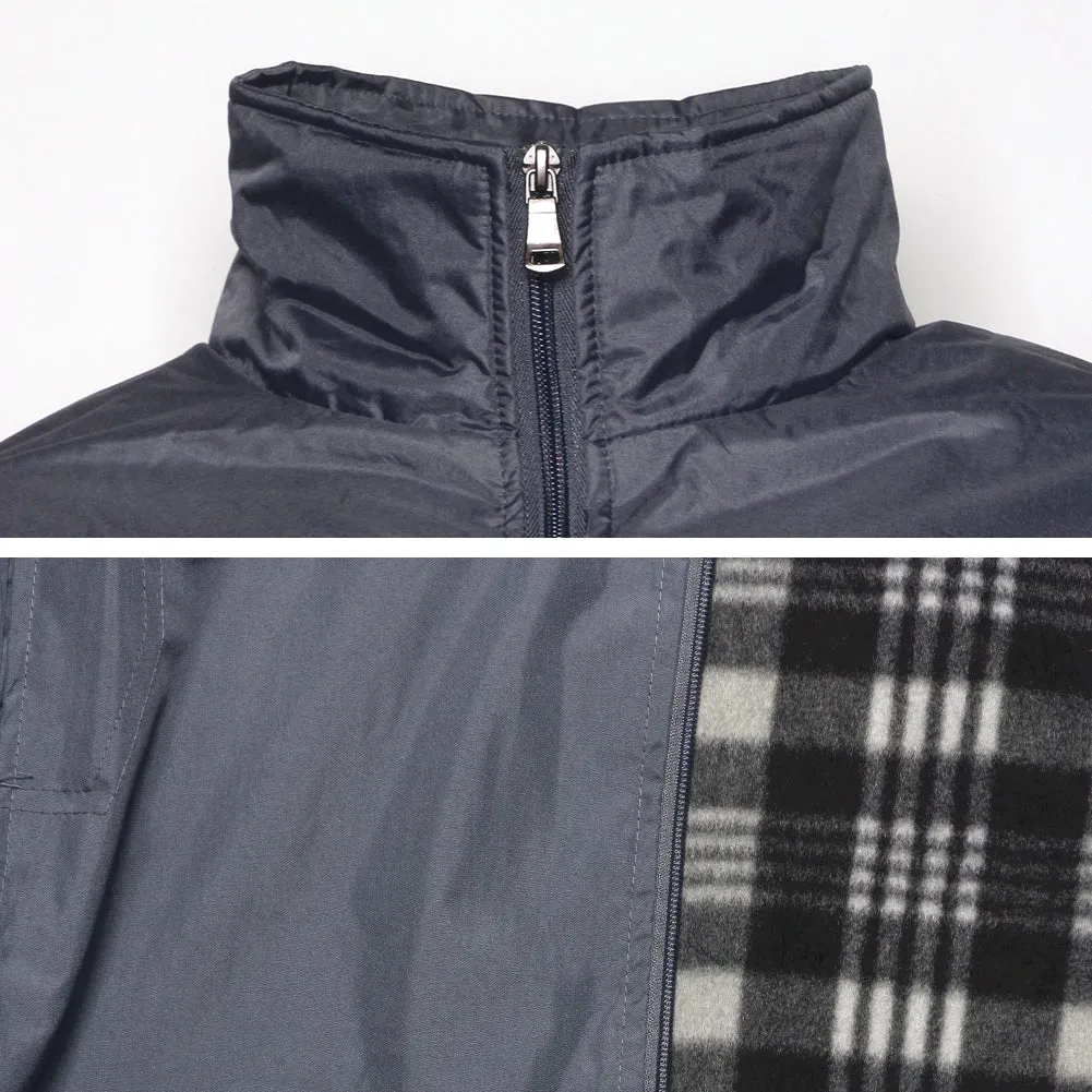 Original Deluxe Men's Fleece Lined Hand Pocket Zip Up Lightweight Jacket
