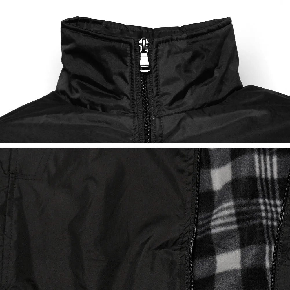 Original Deluxe Men's Fleece Lined Hand Pocket Zip Up Lightweight Jacket