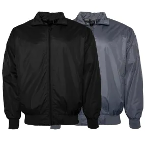 Original Deluxe Men's Fleece Lined Hand Pocket Zip Up Lightweight Jacket