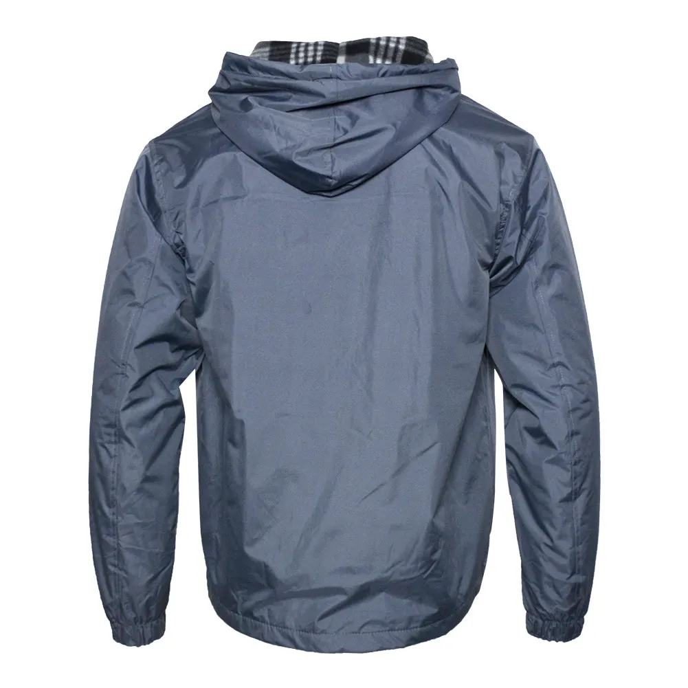 Original Deluxe Men's Fleece Lined Hand Pocket Zip Up Lightweight Jacket