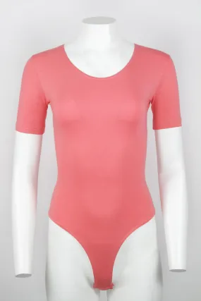 Peach short sleeve bodysuit - S