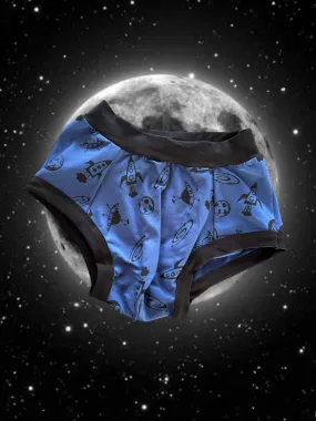 Pouch Fronted Brief Blueberry Rockets - small only