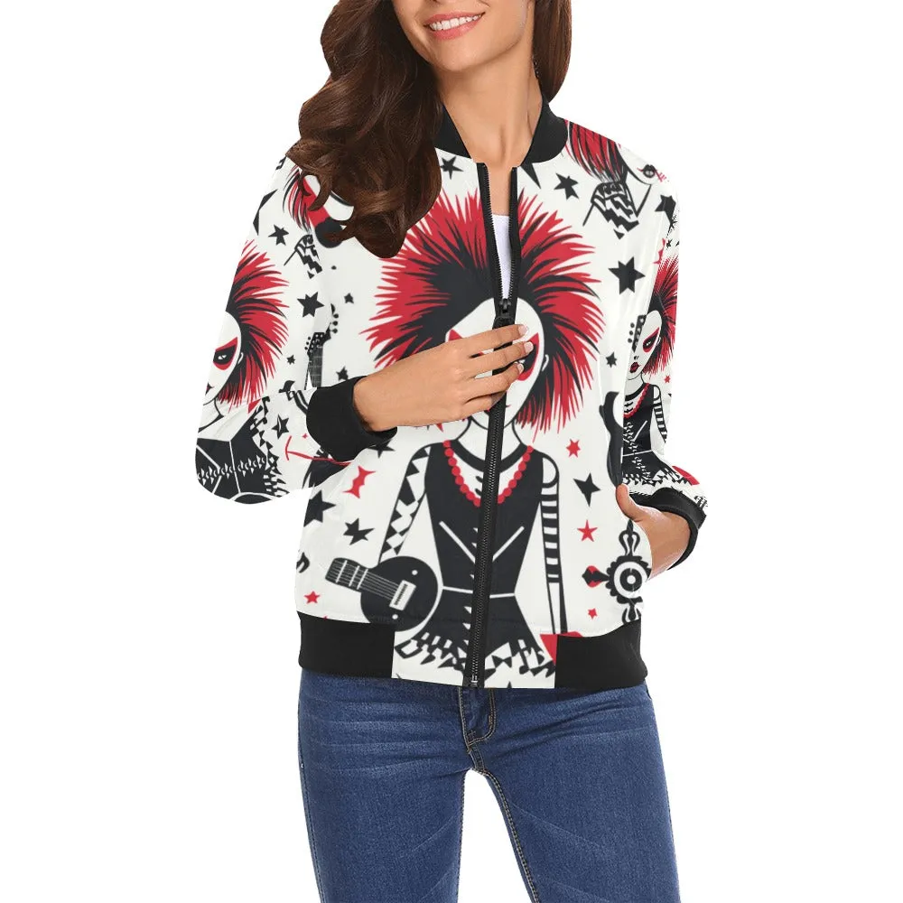 Punk Rock Girl Bomber Jacket