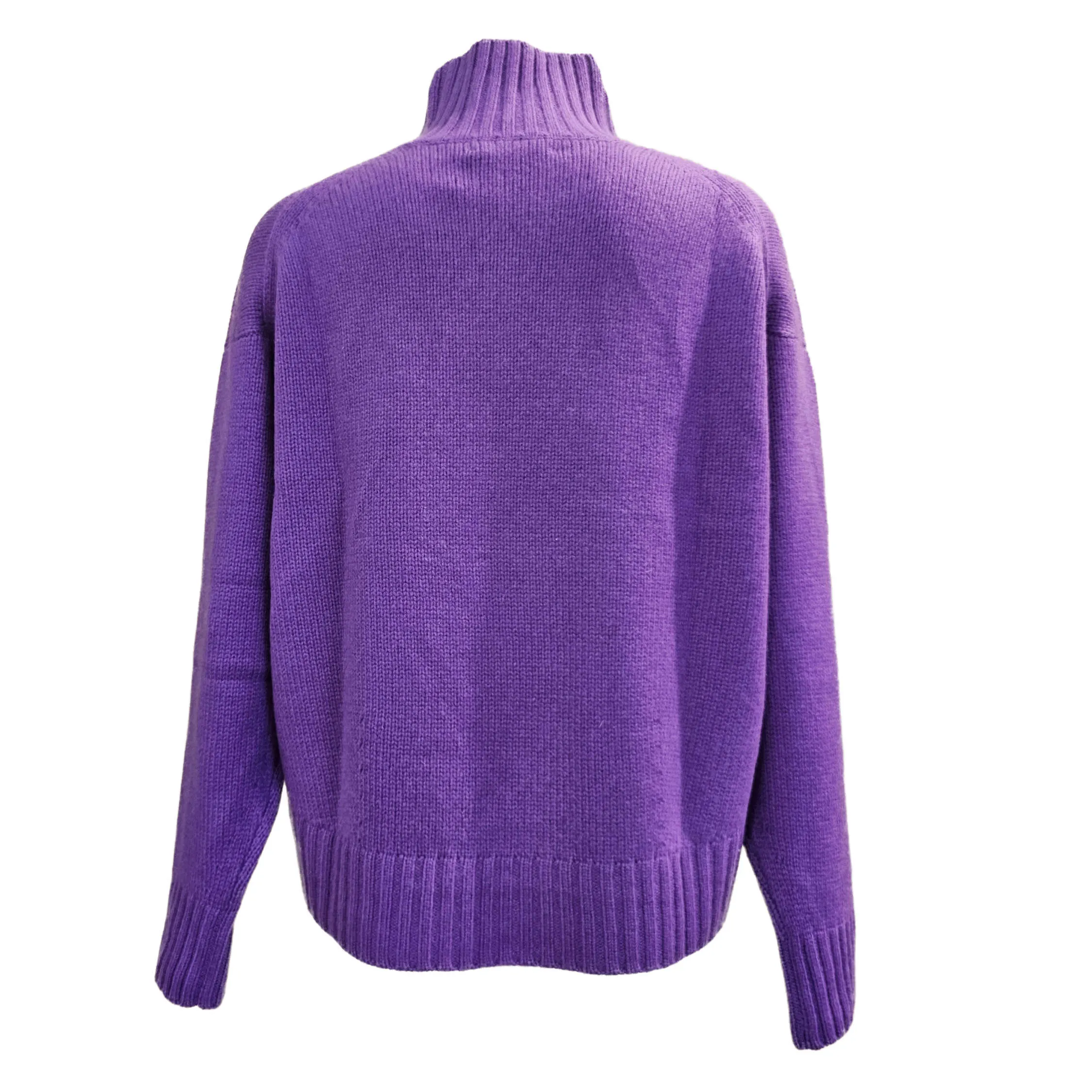 Pur Schön, Cashmere-Pullover mit Turtleneck in Lila