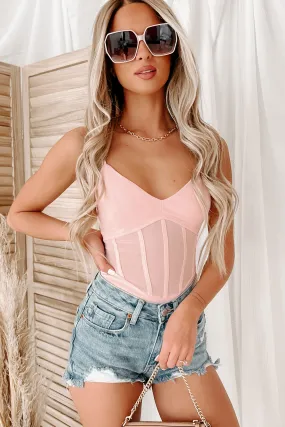 Rebellious Phase Mesh Bodysuit (Powder Pink)