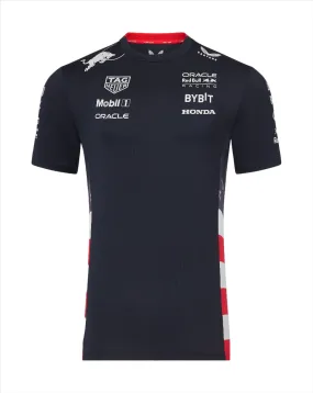 Red Bull Racing F1 Men's 2024 Special Edition America Race Team T-Shirt- Navy