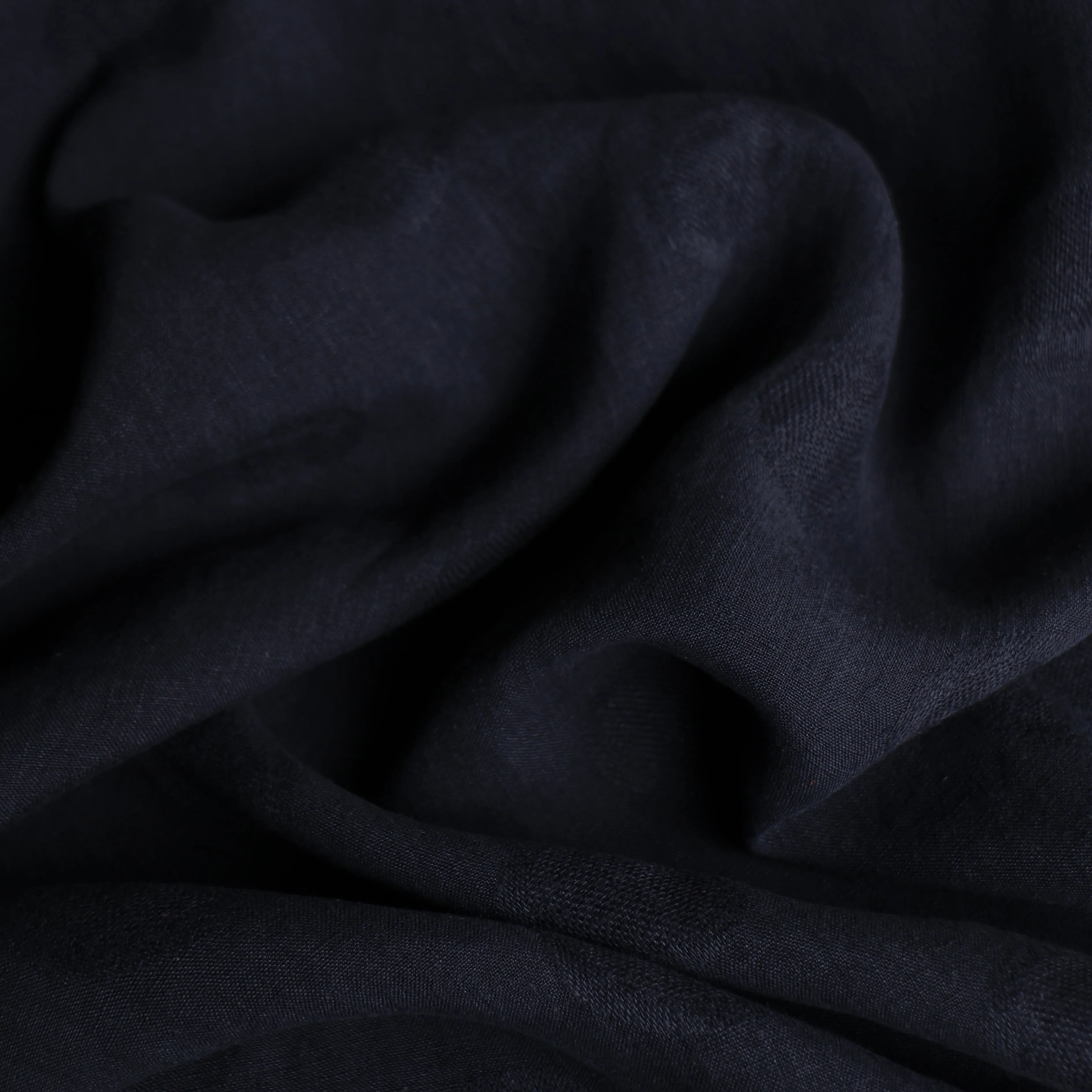 Remnant of Ring Around Jacquard Linen - Navy