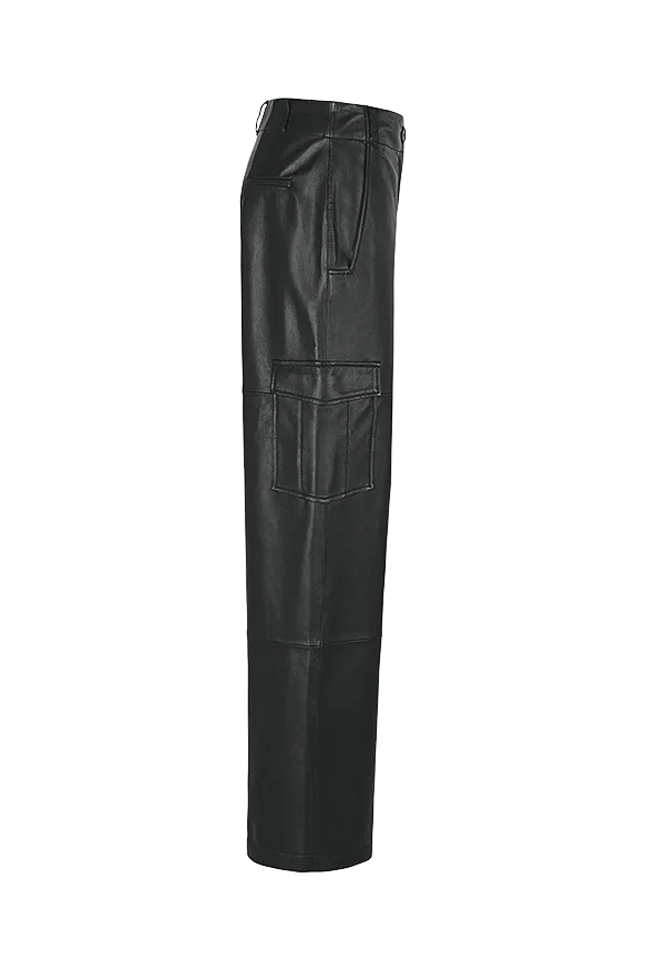 Riani Leather Cargo Trousers