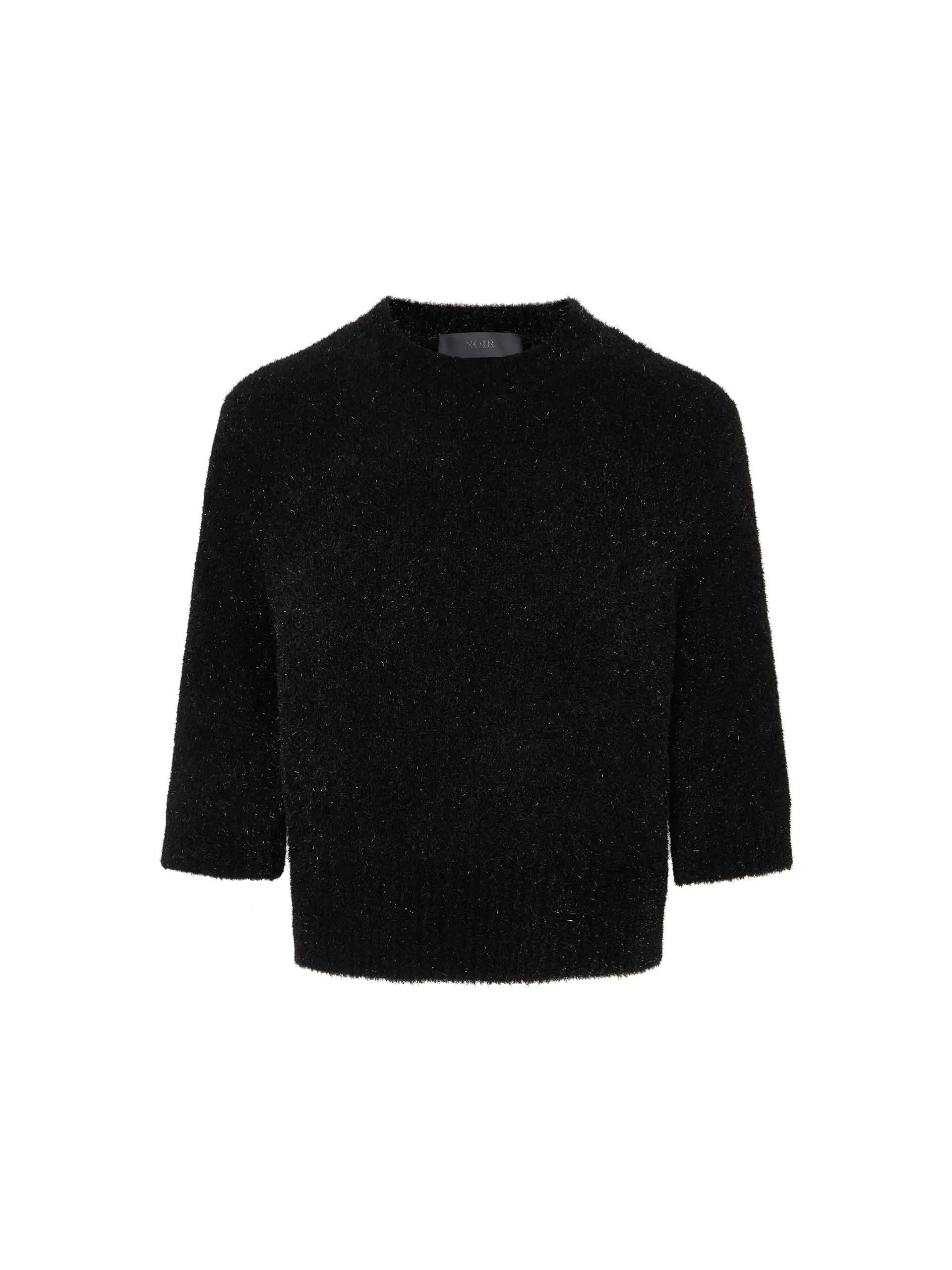 Ribbed Trim Knitted Top