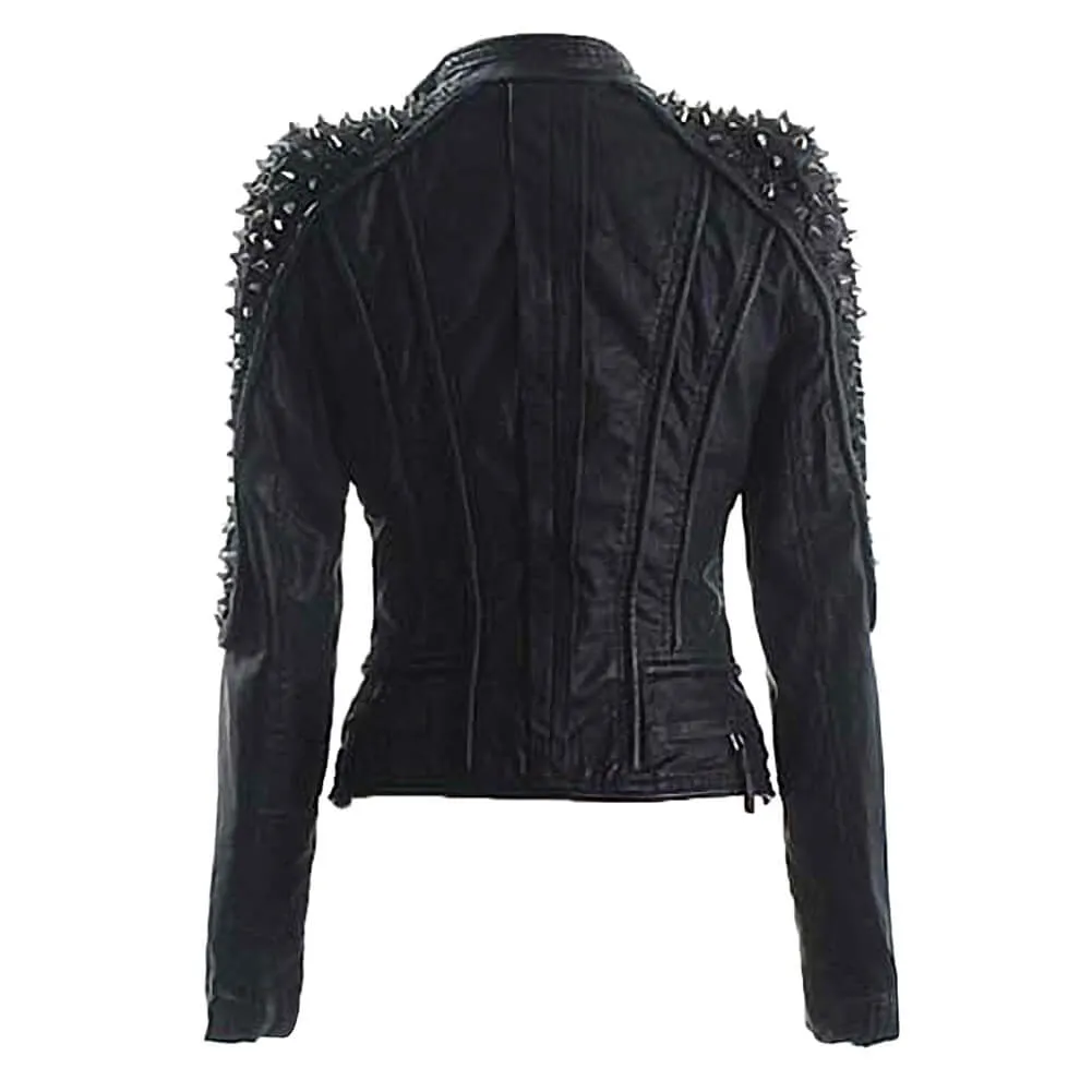 Rivets PU Leather Punk Biker Jacket