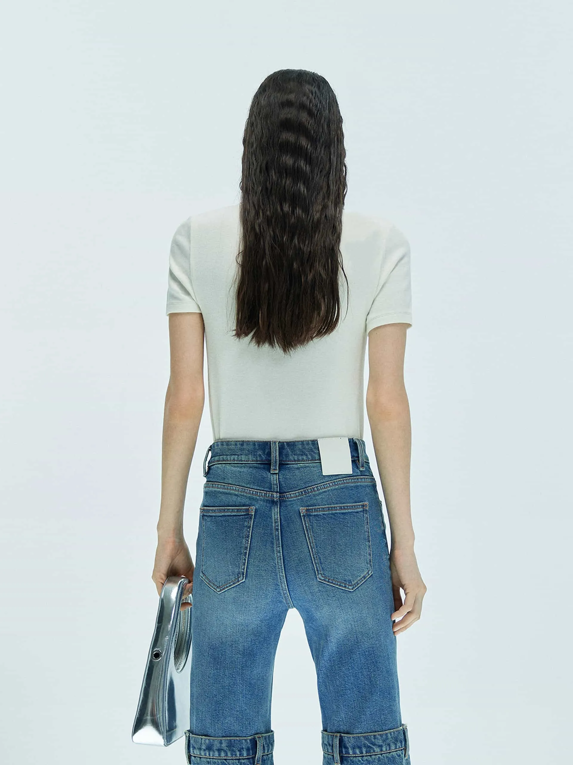 Round Neck Knitted T-shirt