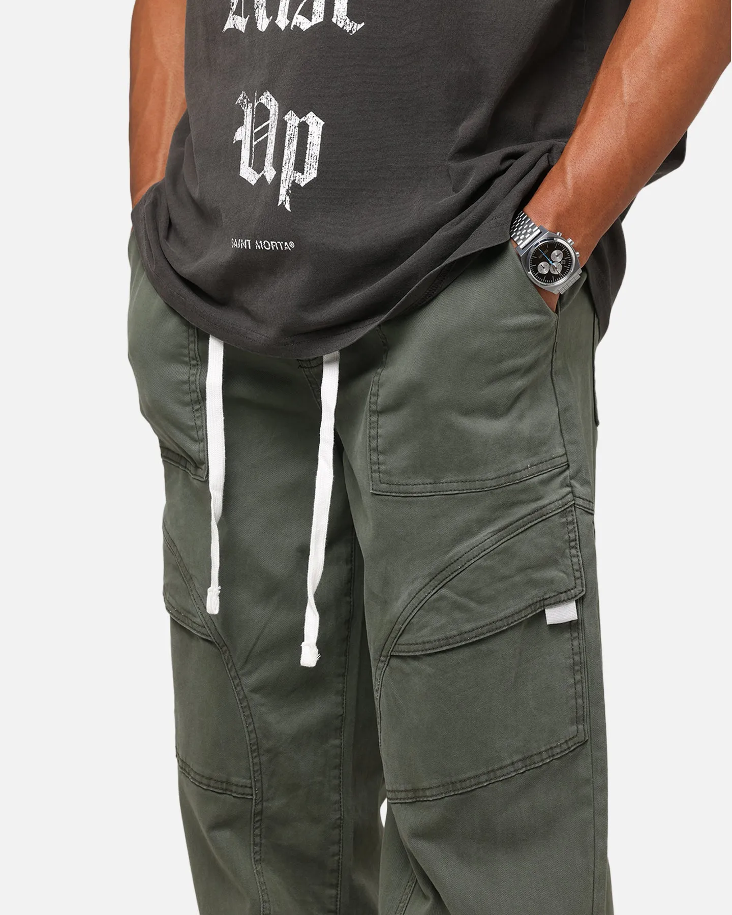 Saint Morta Aera Baggy Cargo Pants Vintage Khaki