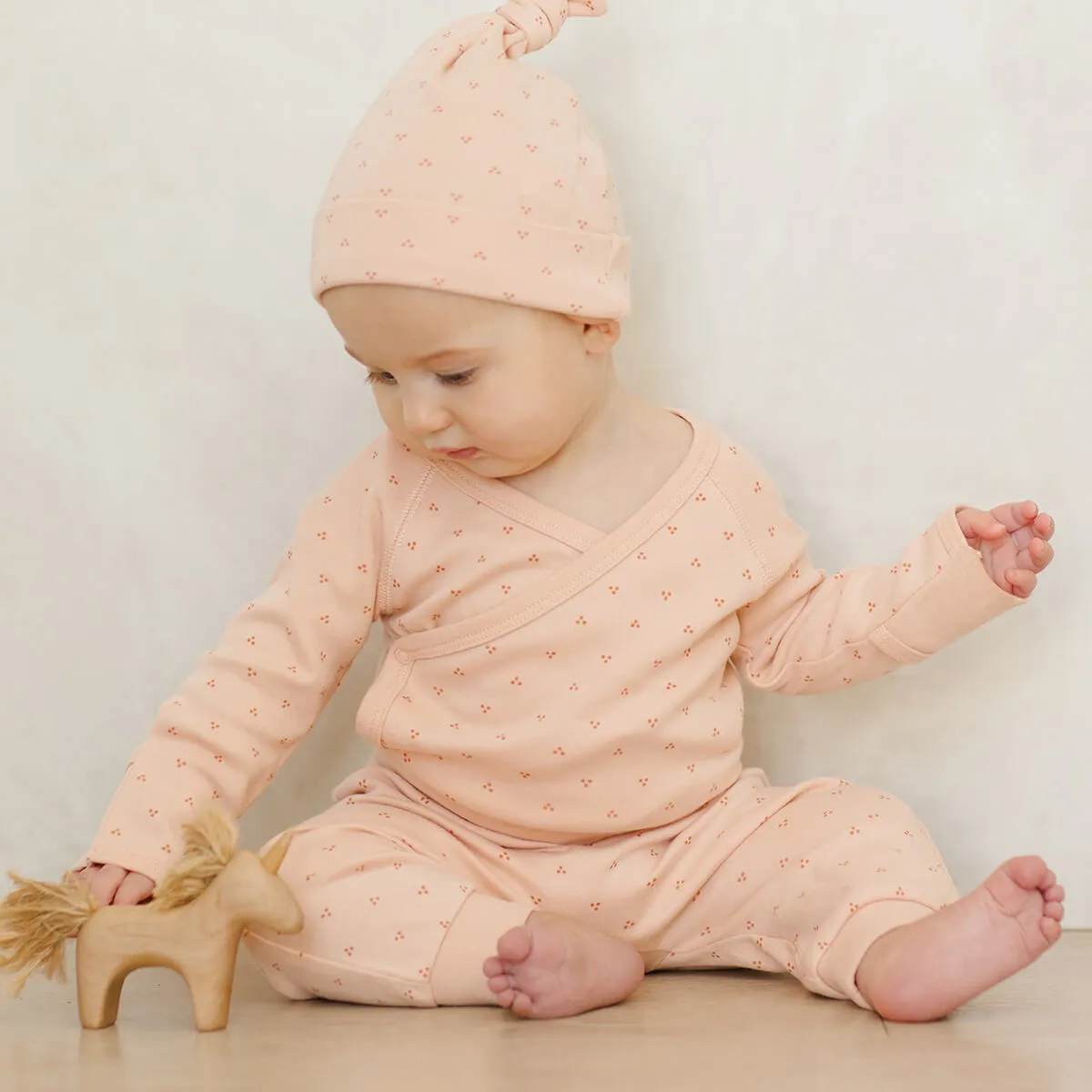 Side Snap Bodysuit in Dotty by Quincy Mae