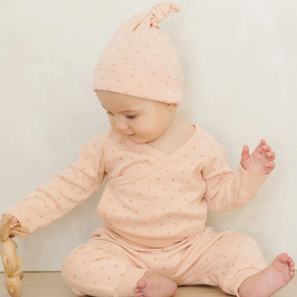 Side Snap Bodysuit in Dotty by Quincy Mae