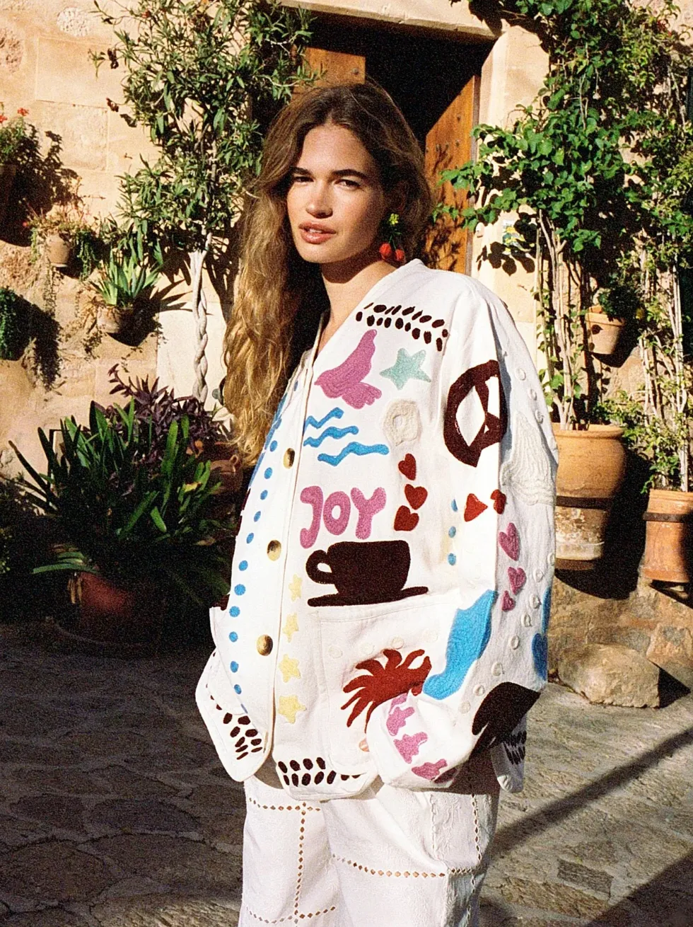 Sissel Edelbo White Embroidered Jacket