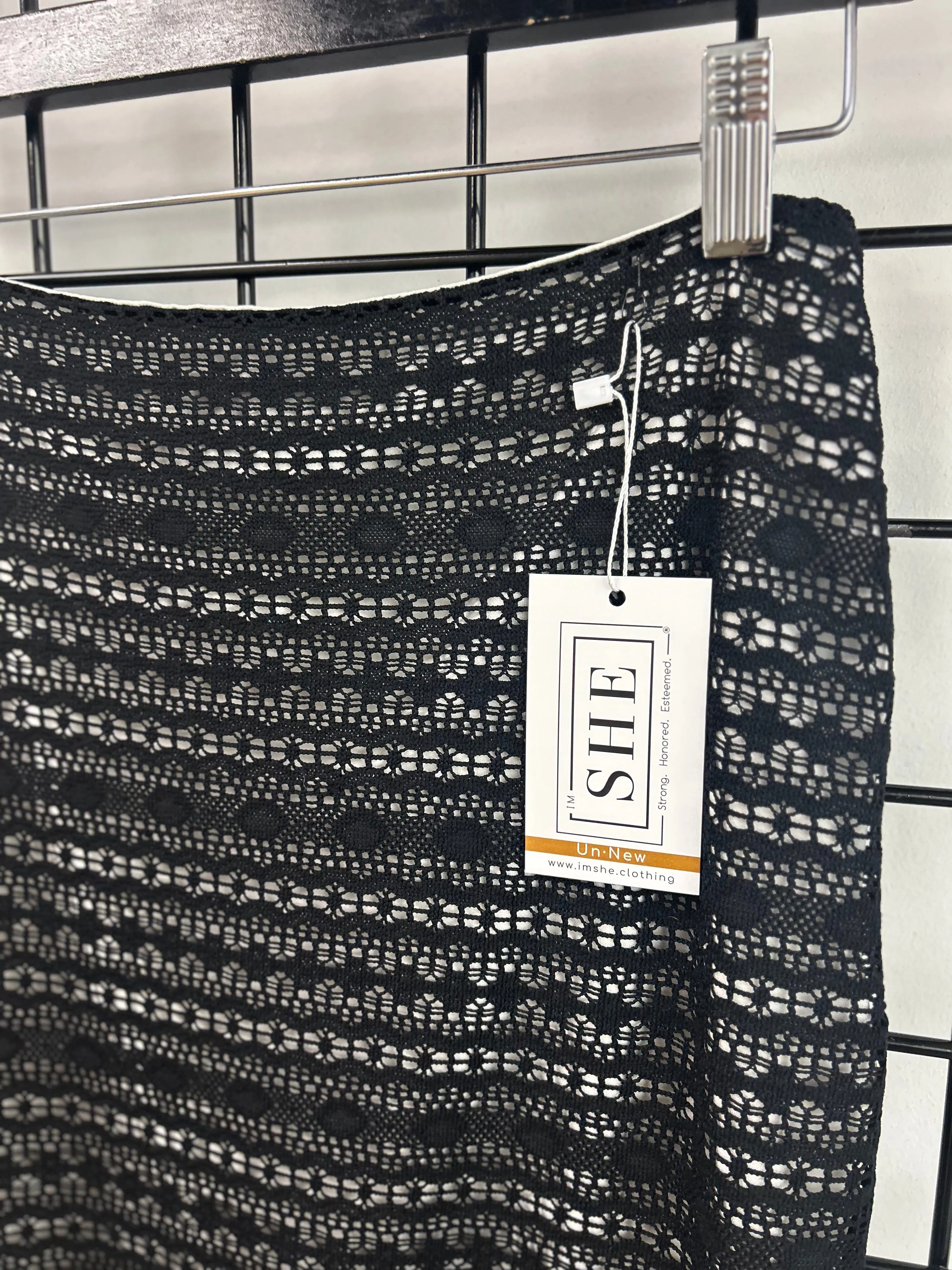 Size Small Black Crochet Skirt