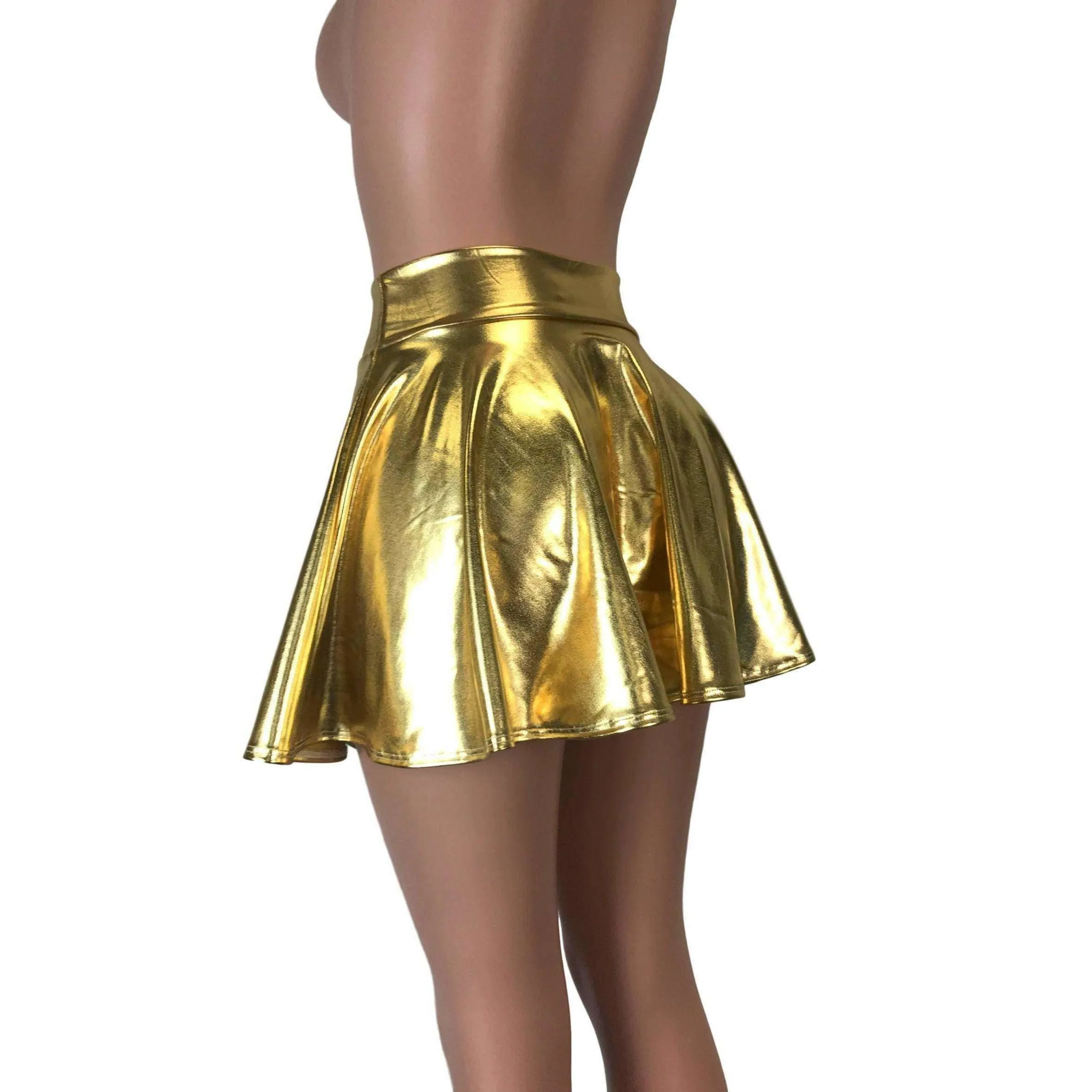 Skater Skirt - Gold Metallic
