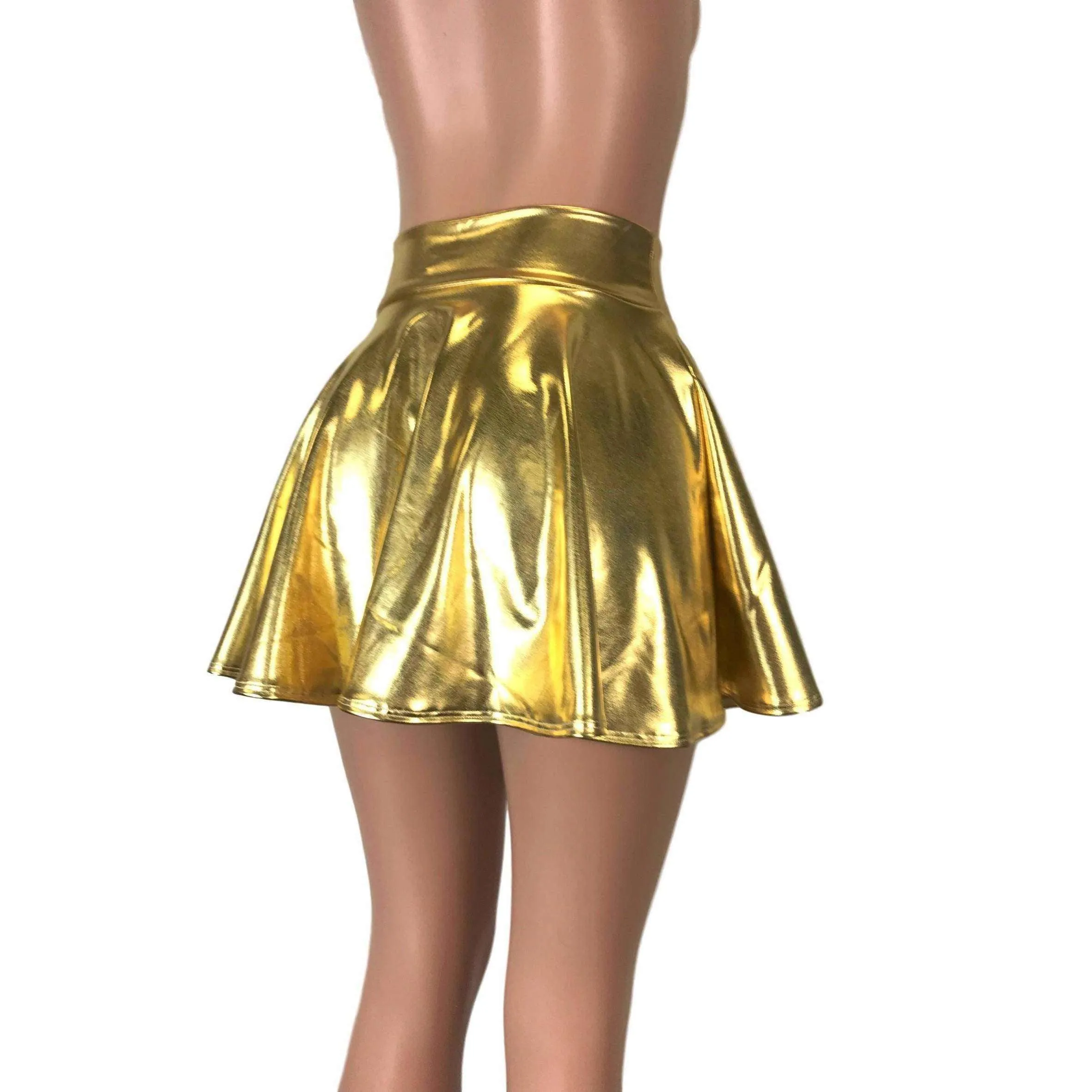 Skater Skirt - Gold Metallic