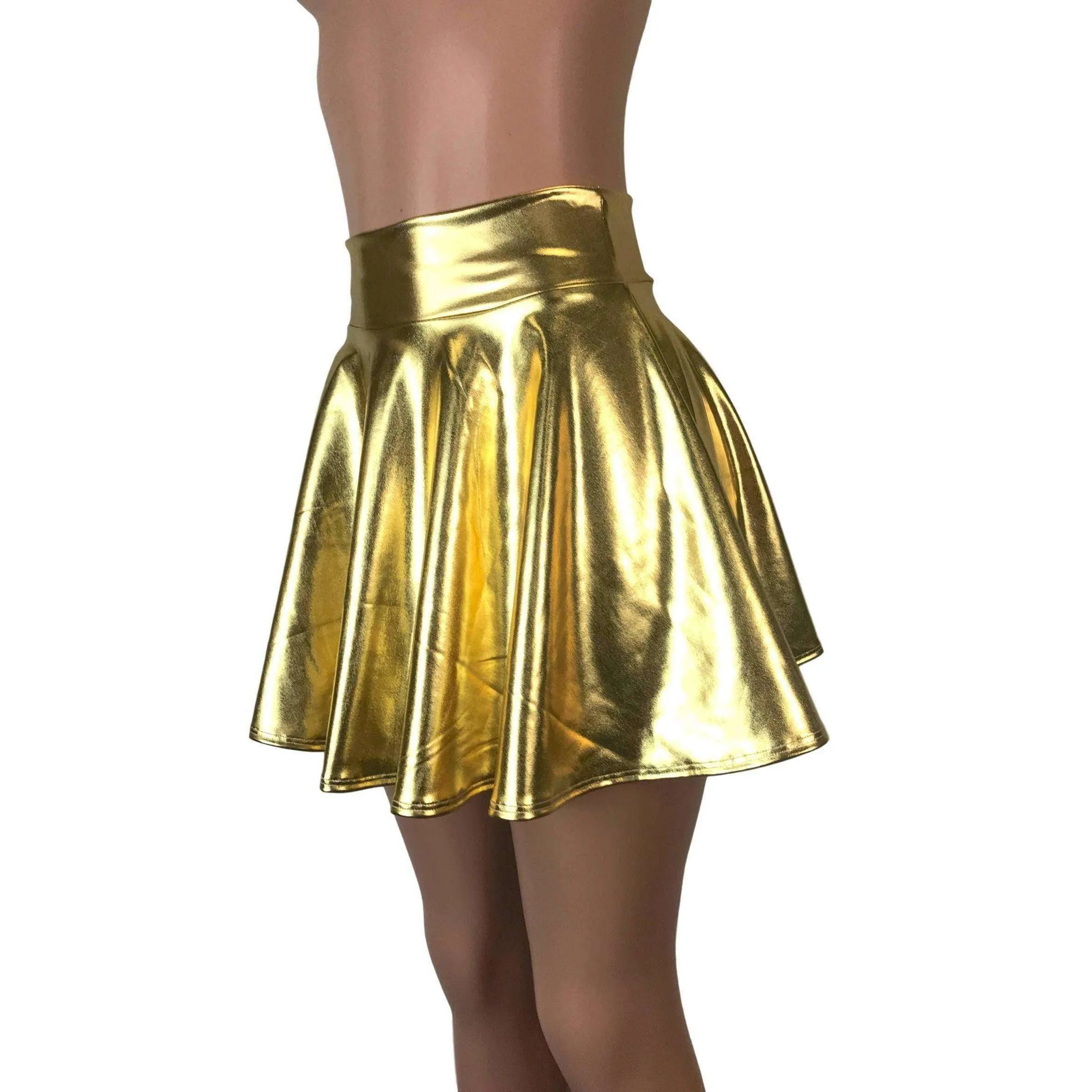 Skater Skirt - Gold Metallic