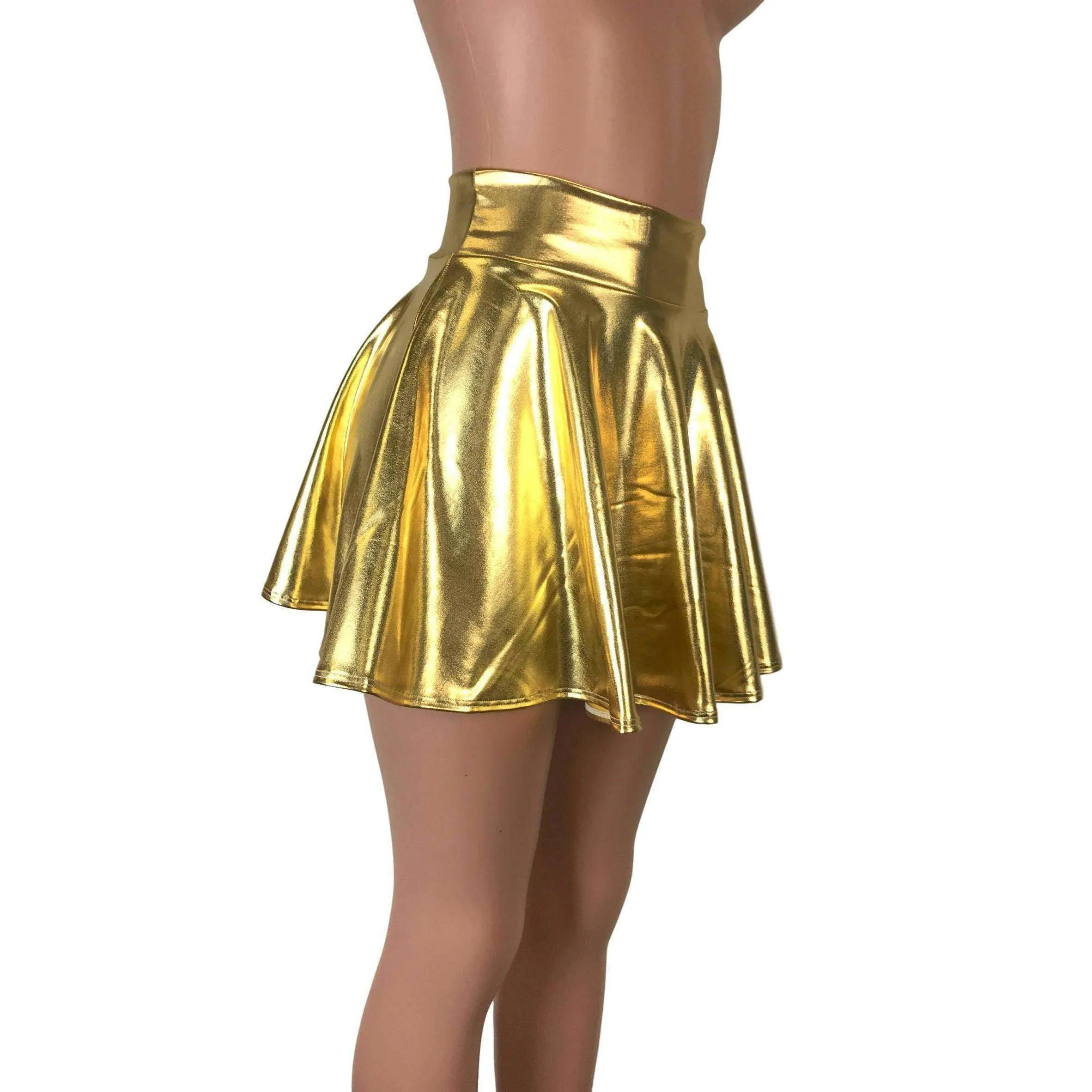 Skater Skirt - Gold Metallic