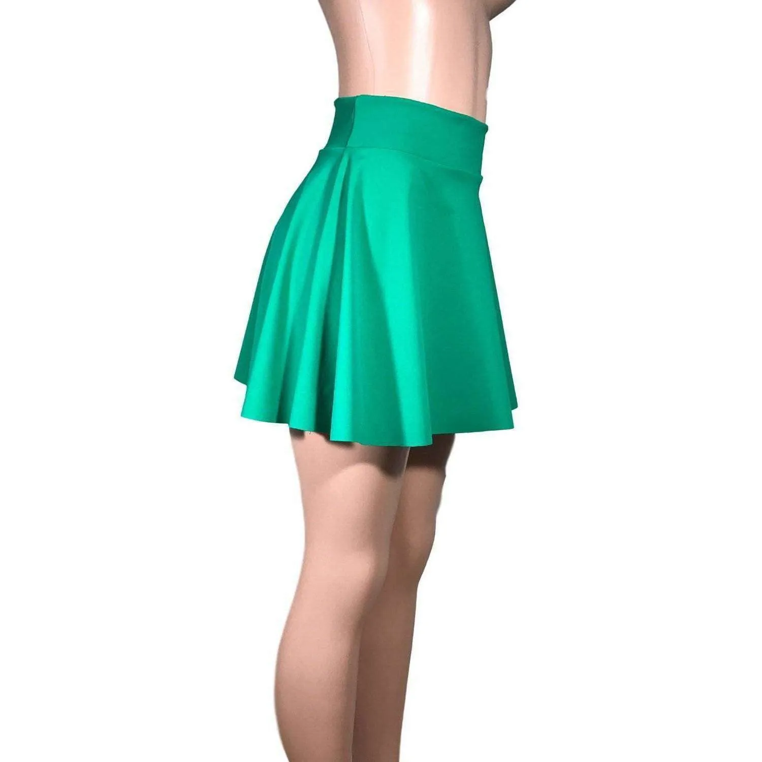 Skater Skirt - Kelly Green Spandex