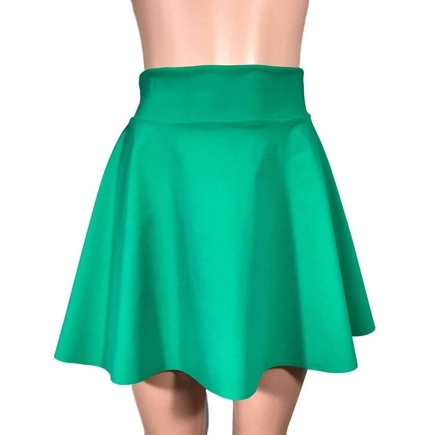 Skater Skirt - Kelly Green Spandex