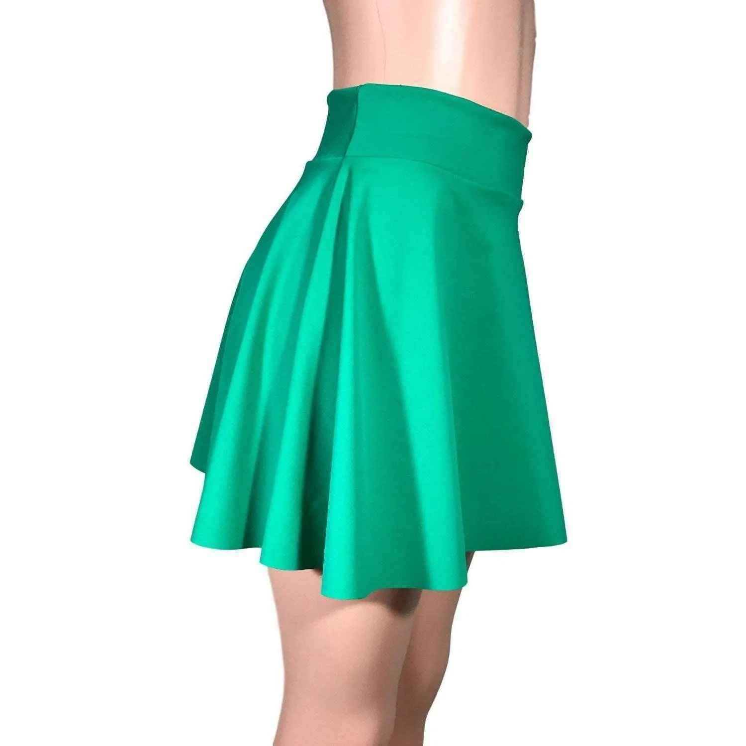 Skater Skirt - Kelly Green Spandex