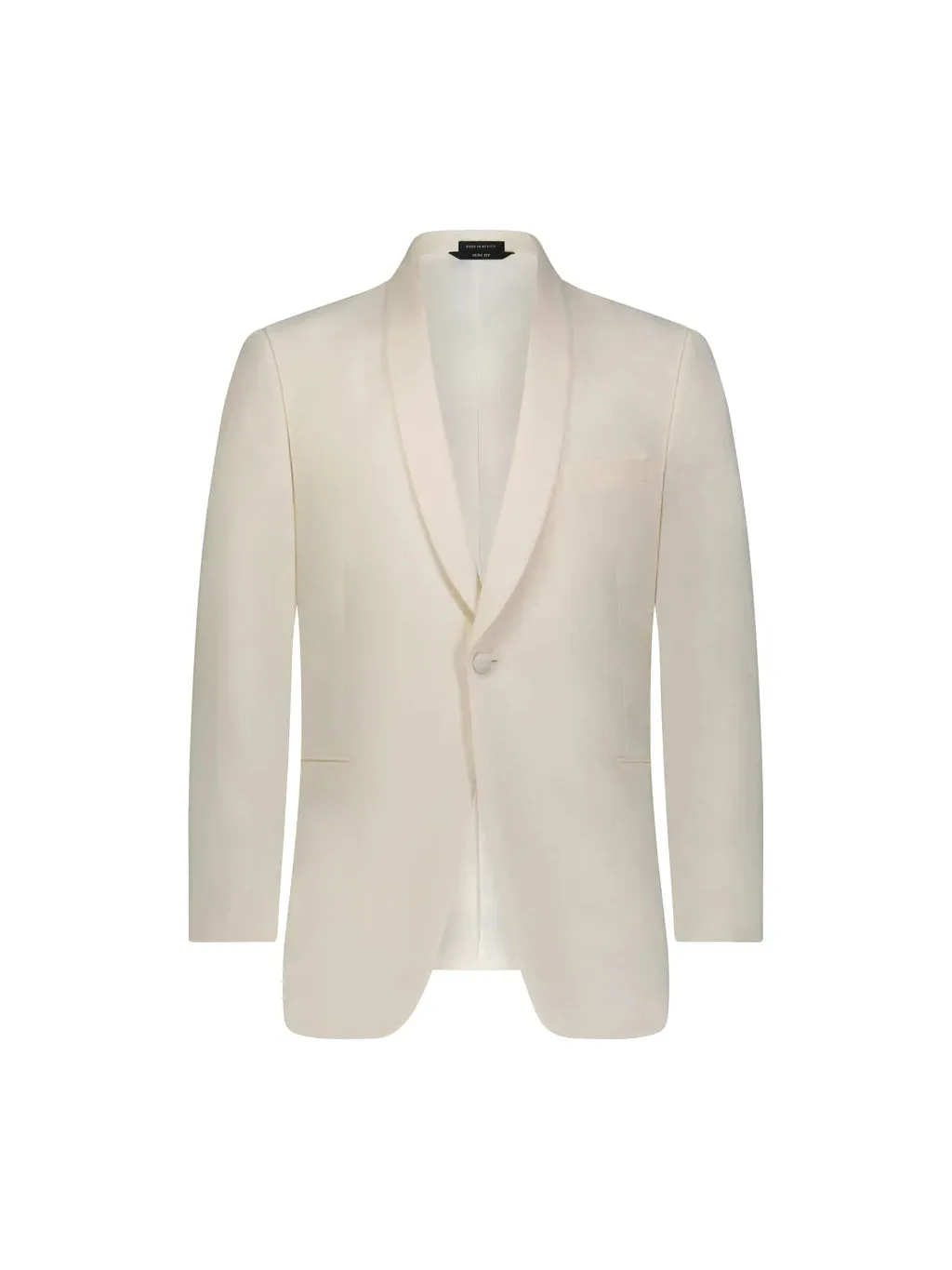 Slim Fit Ivory Dinner Jacket - Classic 1 Button Shawl Lapel