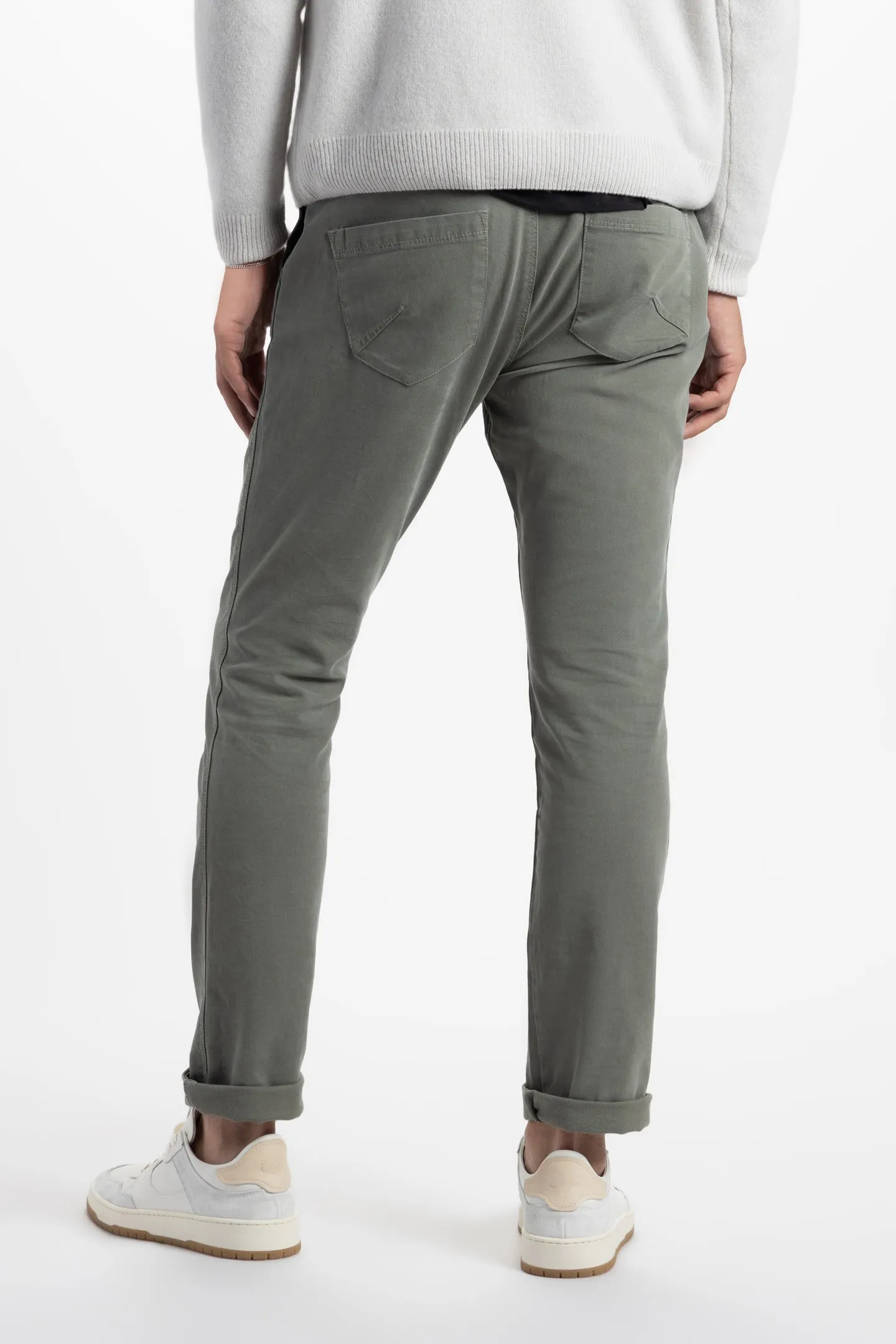 Soft Cloth Hybrid 5 Pocket Pant in Stretch Canvas - Agave
