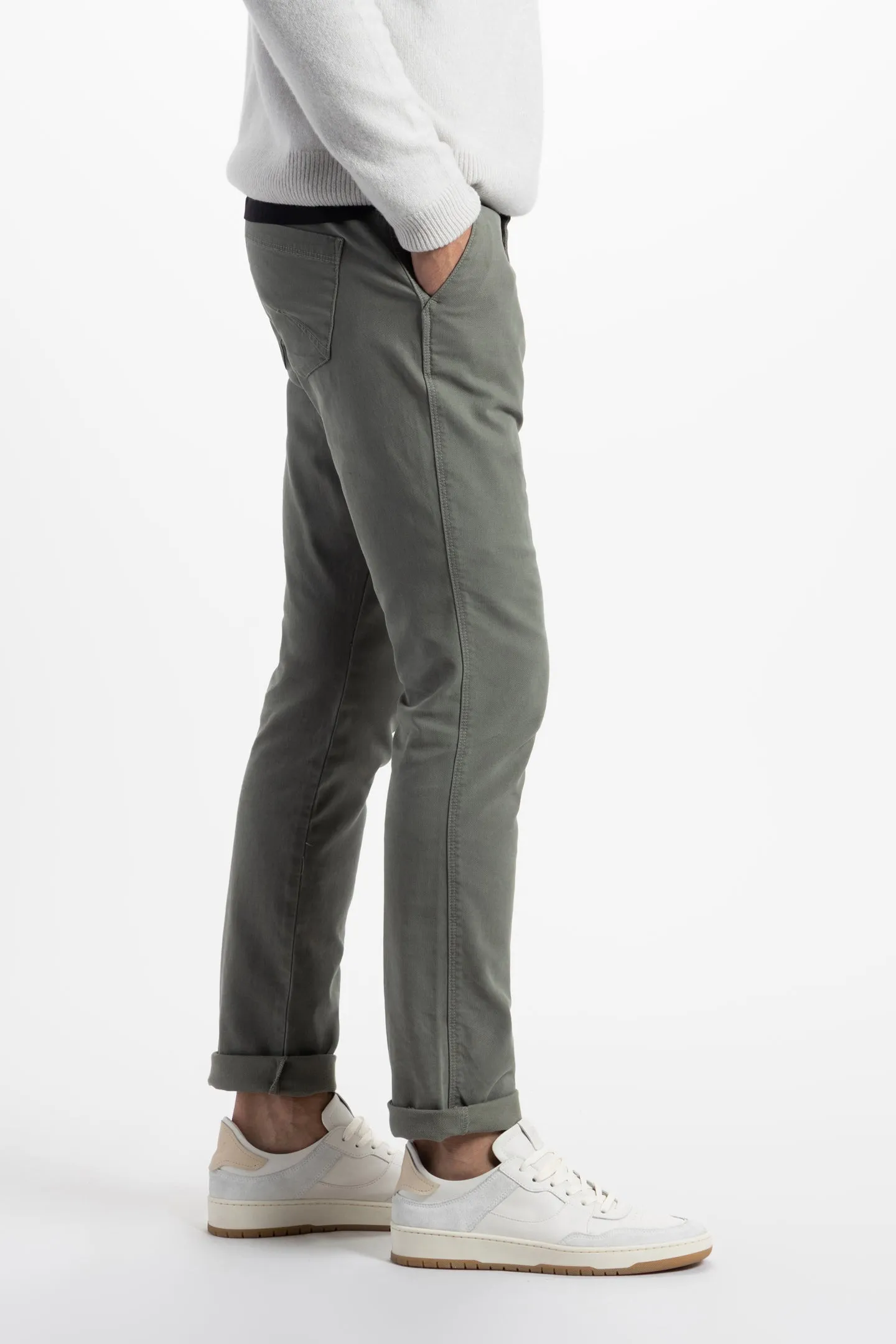 Soft Cloth Hybrid 5 Pocket Pant in Stretch Canvas - Agave