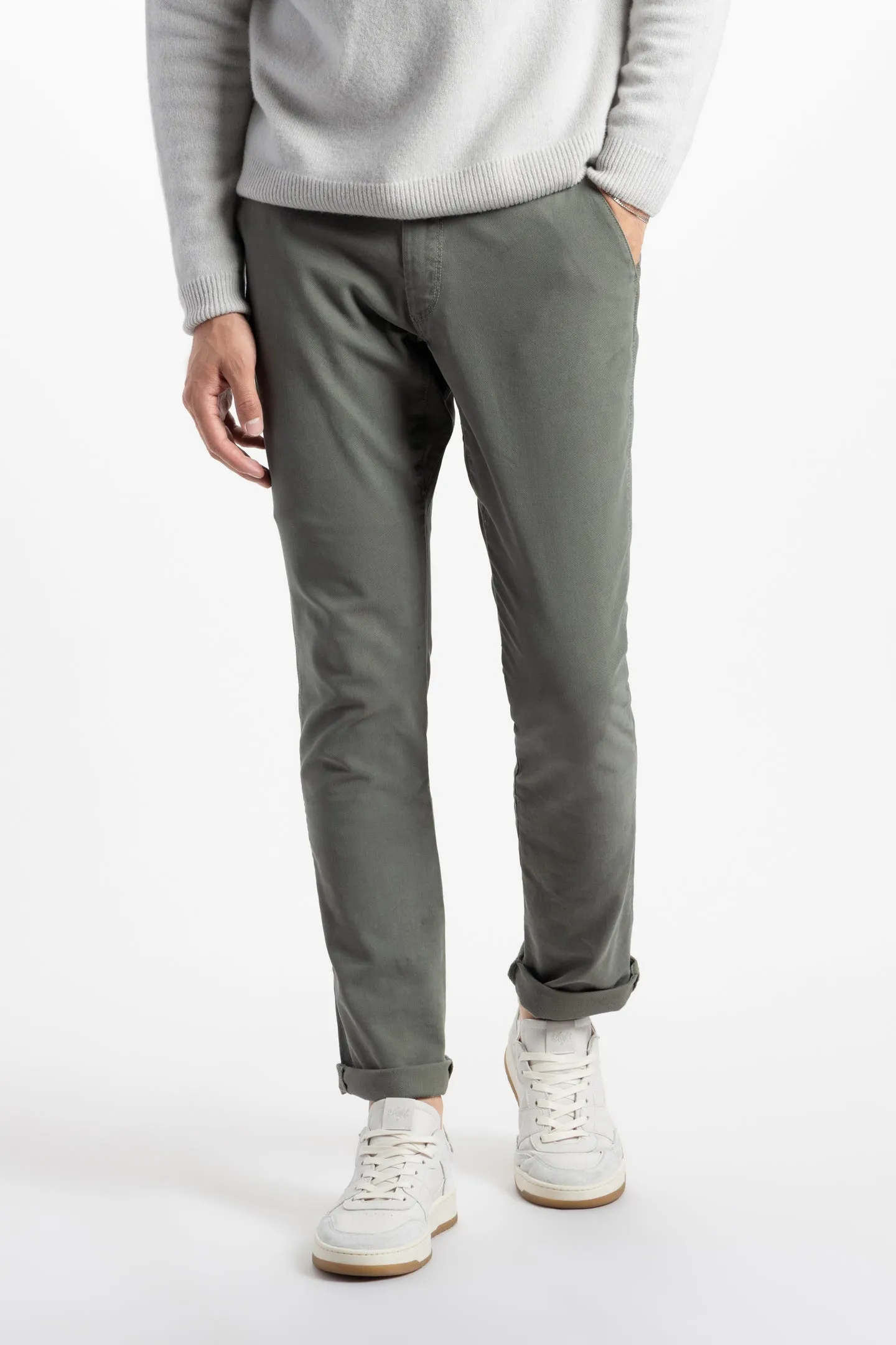 Soft Cloth Hybrid 5 Pocket Pant in Stretch Canvas - Agave