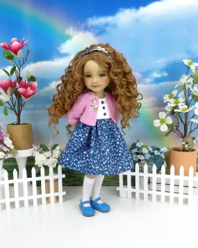 Spring Posies - dress and sweater with shoes for Ruby Red Fashion Friends doll