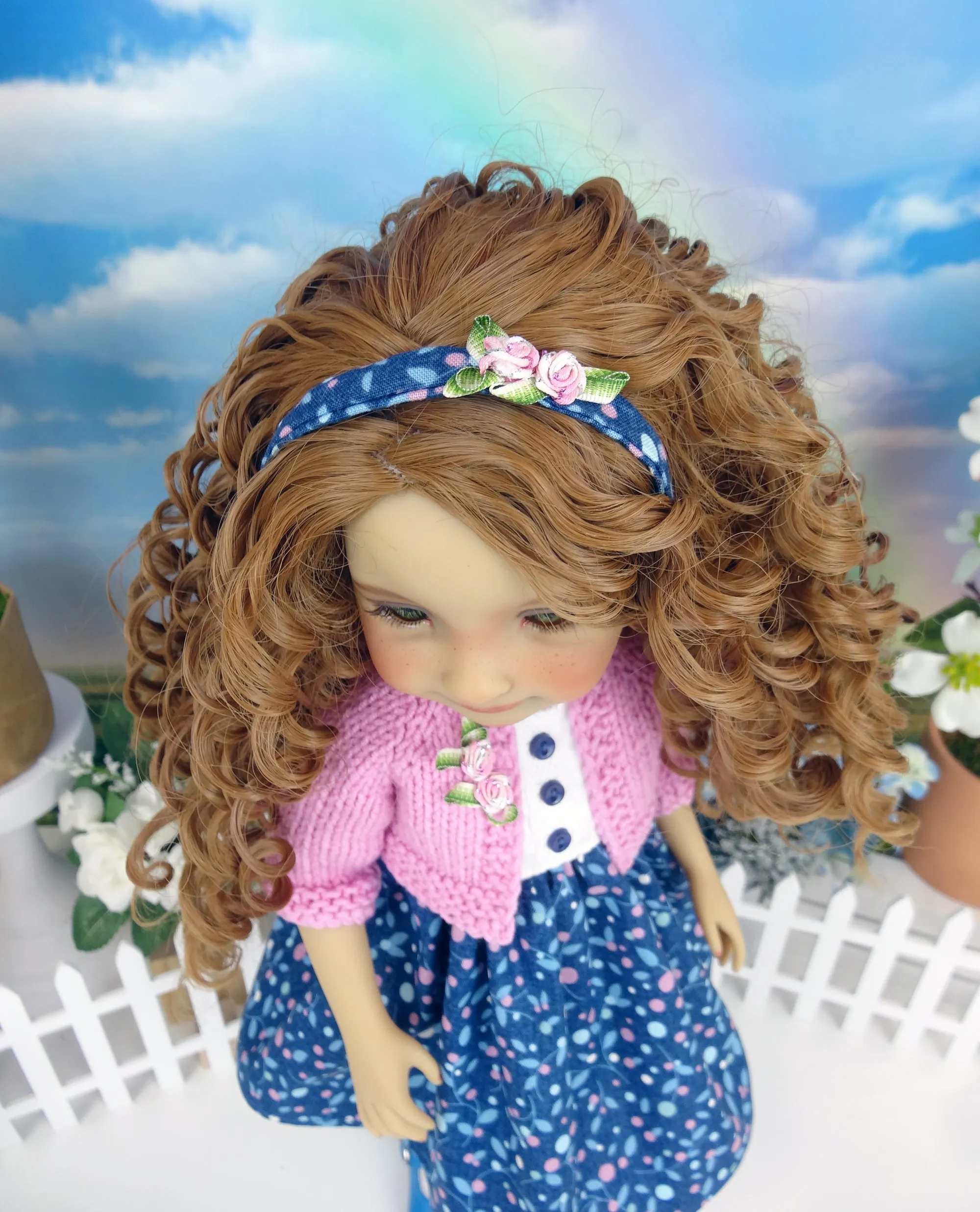 Spring Posies - dress and sweater with shoes for Ruby Red Fashion Friends doll