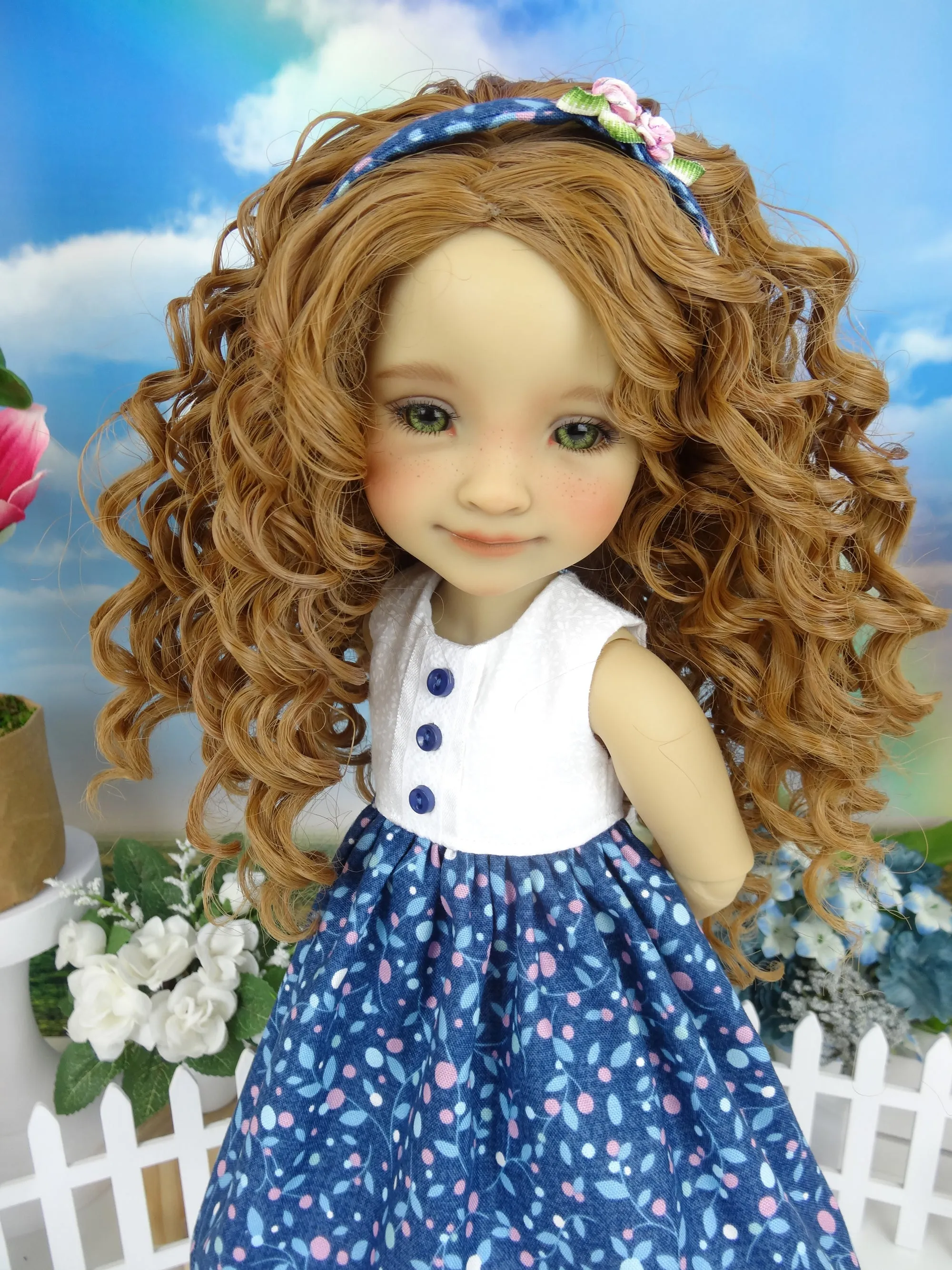 Spring Posies - dress and sweater with shoes for Ruby Red Fashion Friends doll