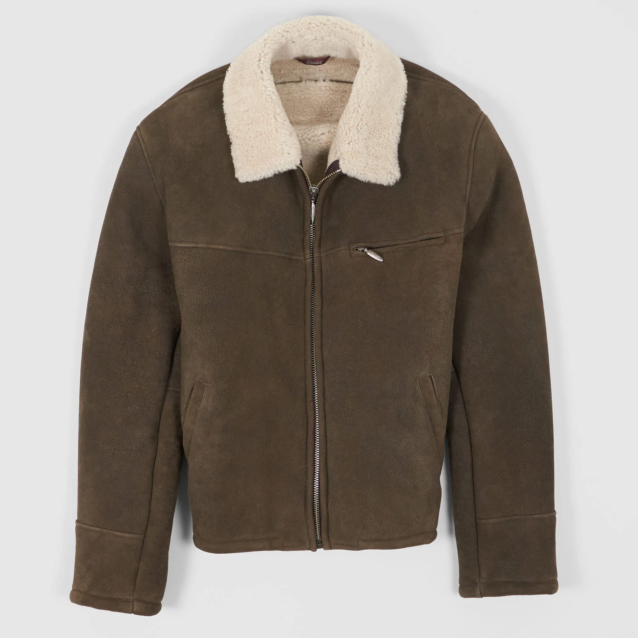 Stewart Half Belt Shearling Jacket