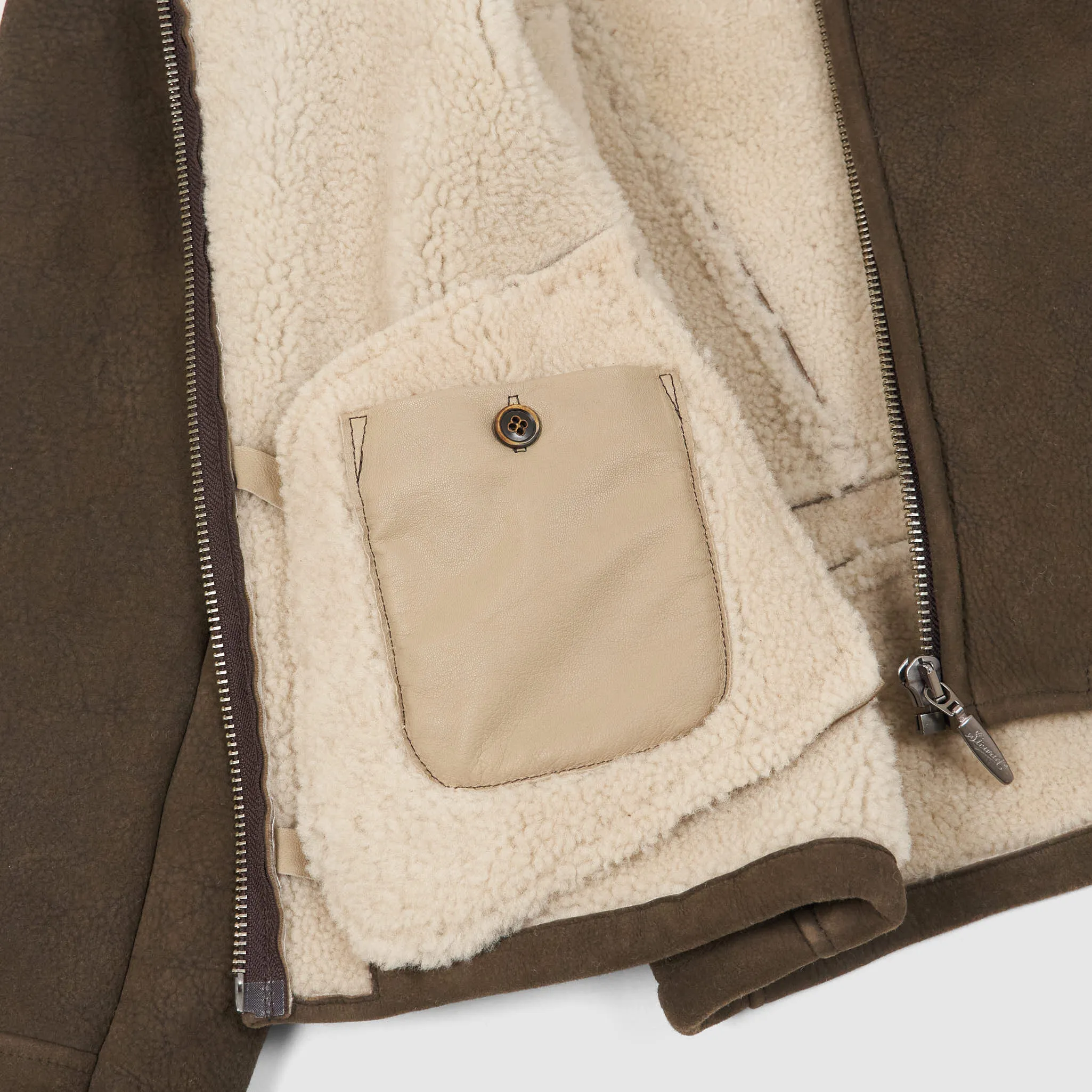 Stewart Half Belt Shearling Jacket