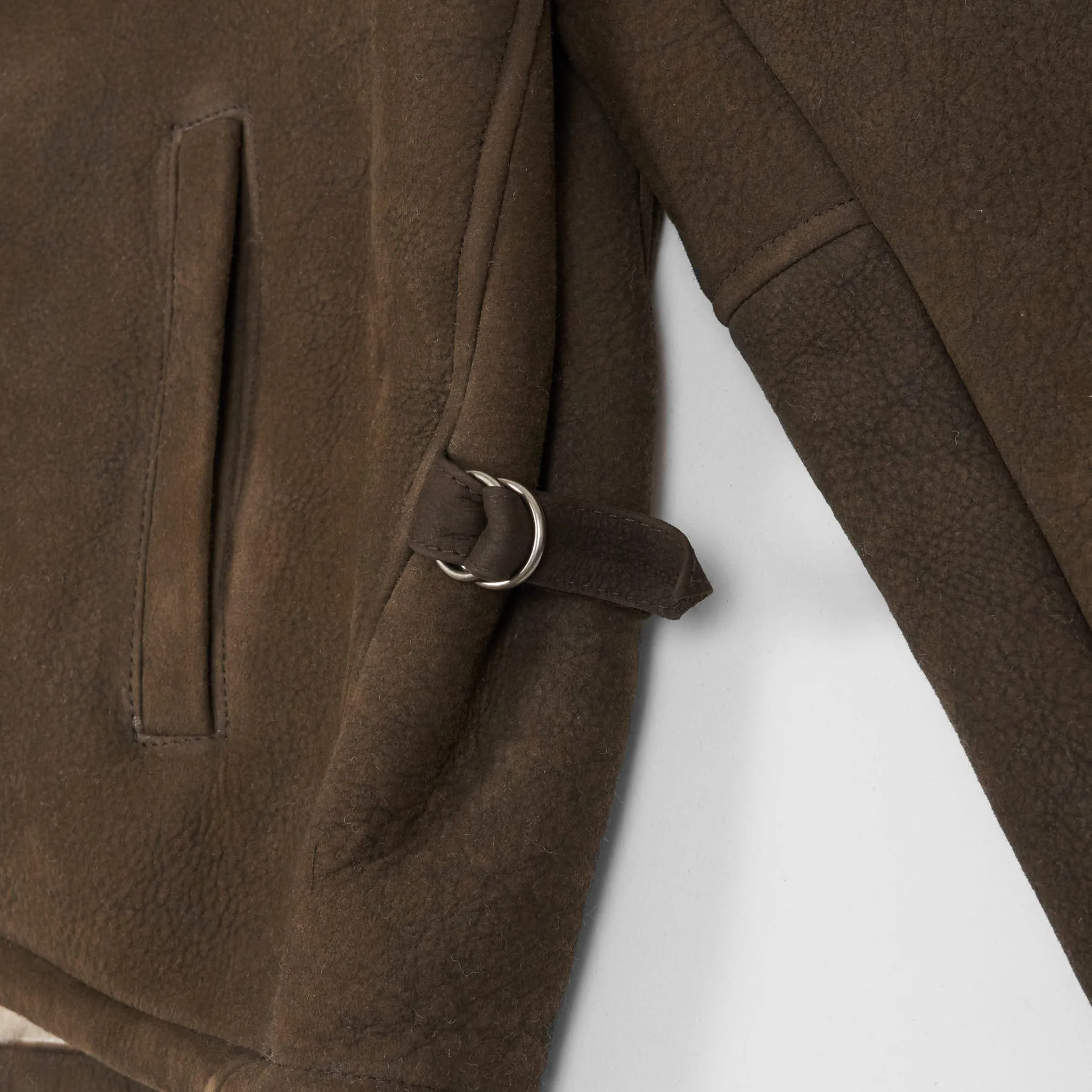 Stewart Half Belt Shearling Jacket