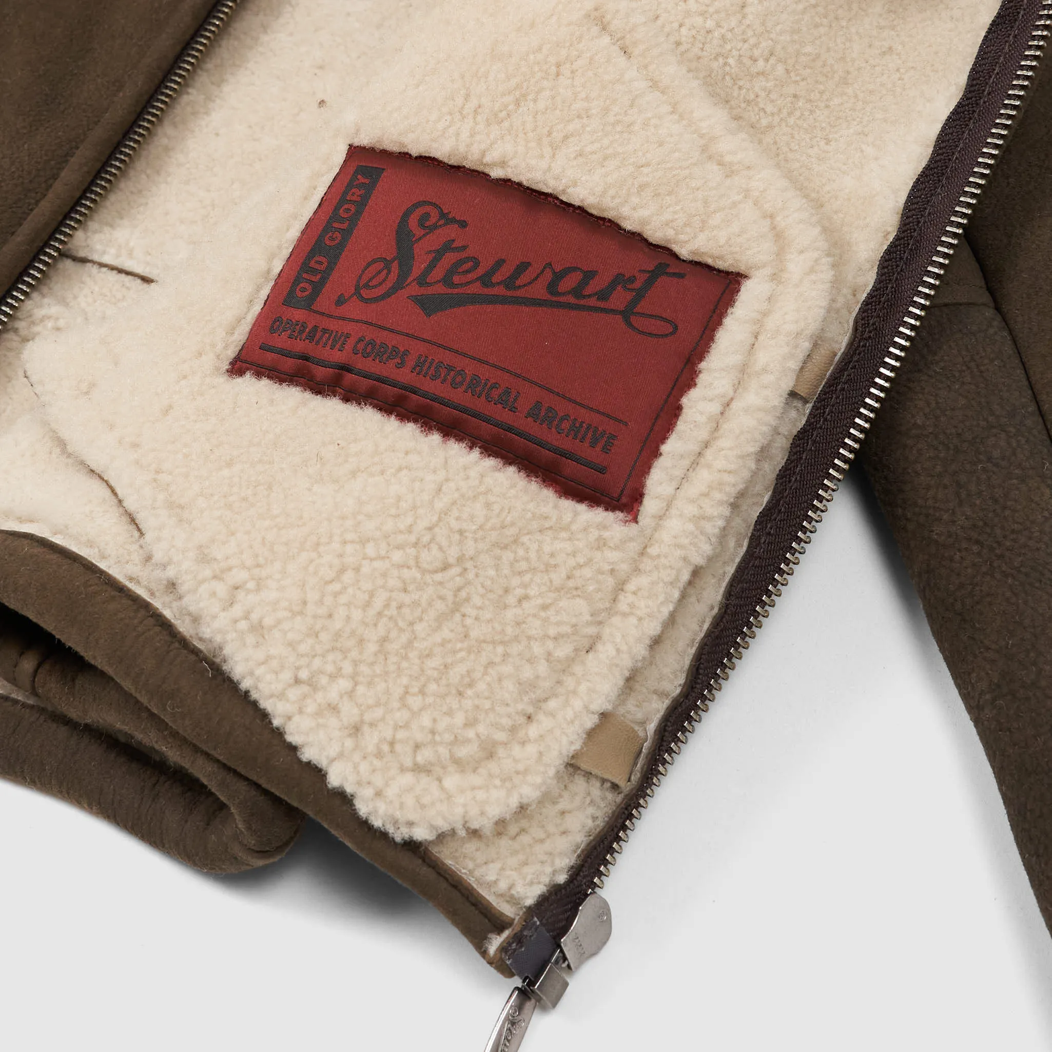 Stewart Half Belt Shearling Jacket