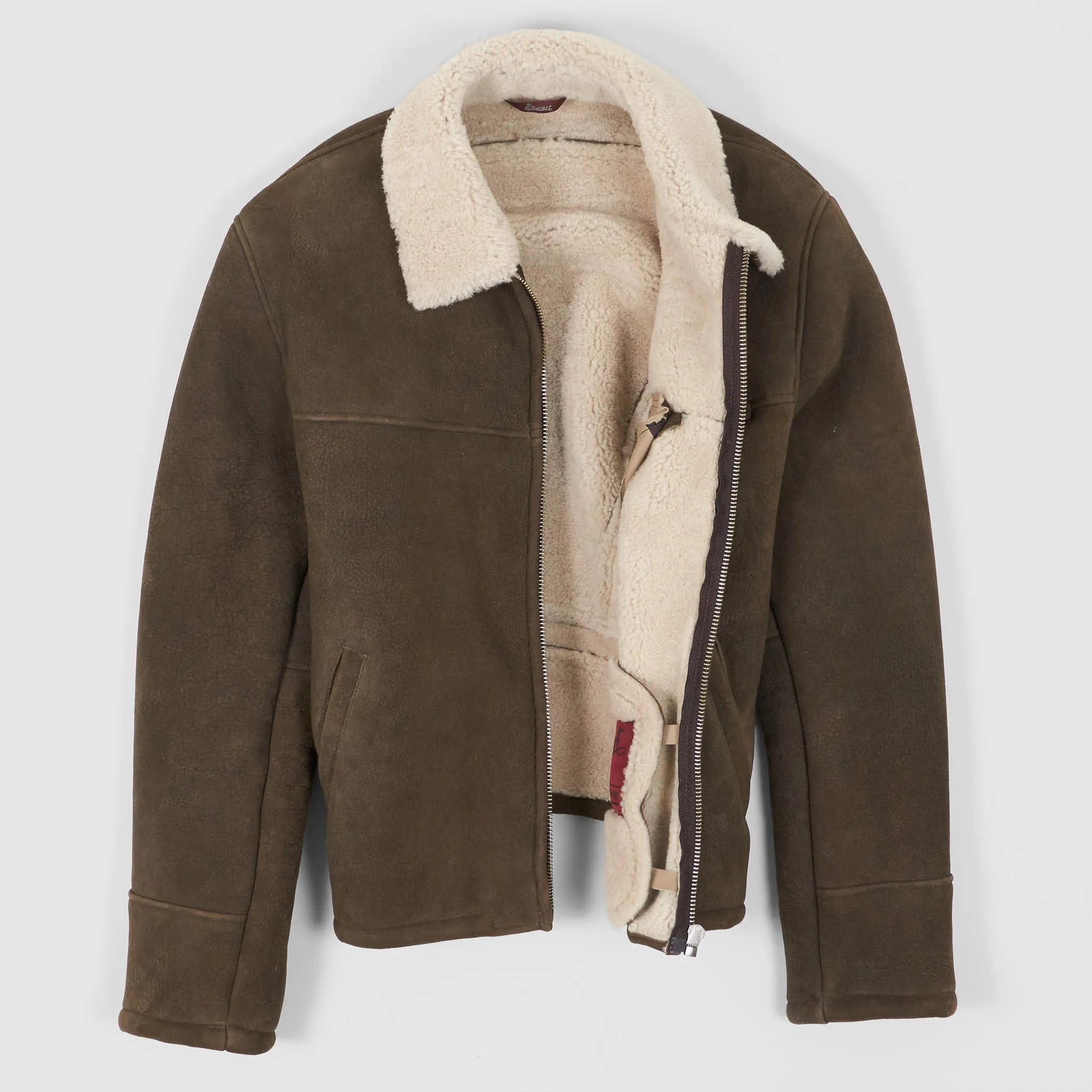 Stewart Half Belt Shearling Jacket