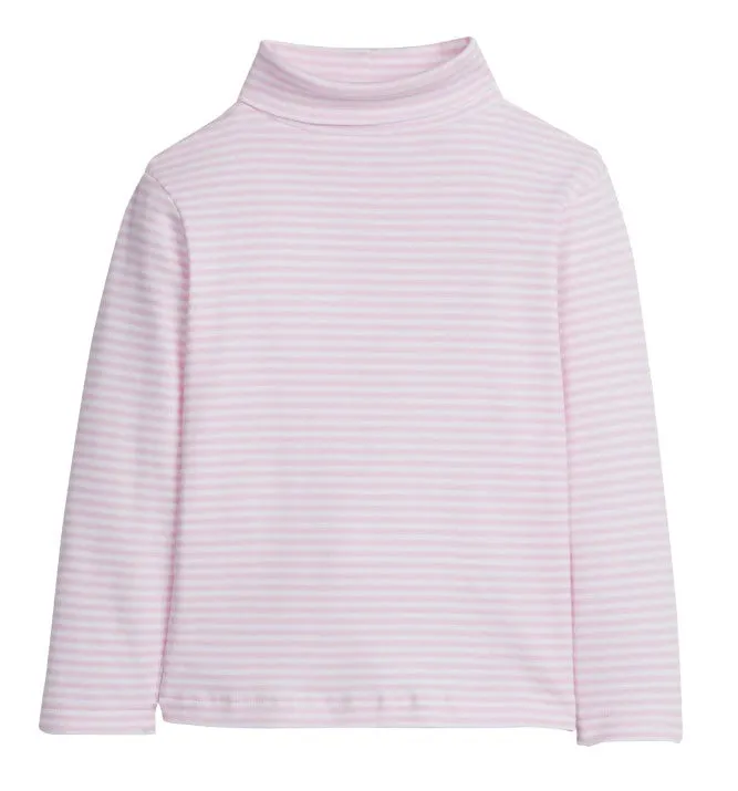 Striped Turtleneck - Light Pink