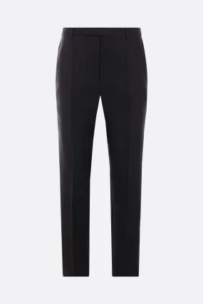 Striped Wool Silk Dress Pants
