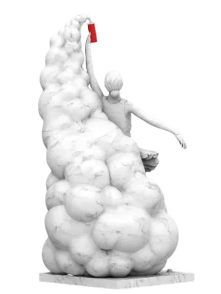 The Beauty of Rebellion Ballerina Riot Sculpture by Abell Octovan