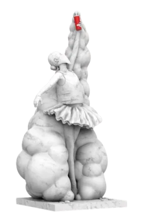The Beauty of Rebellion Ballerina Riot Sculpture by Abell Octovan
