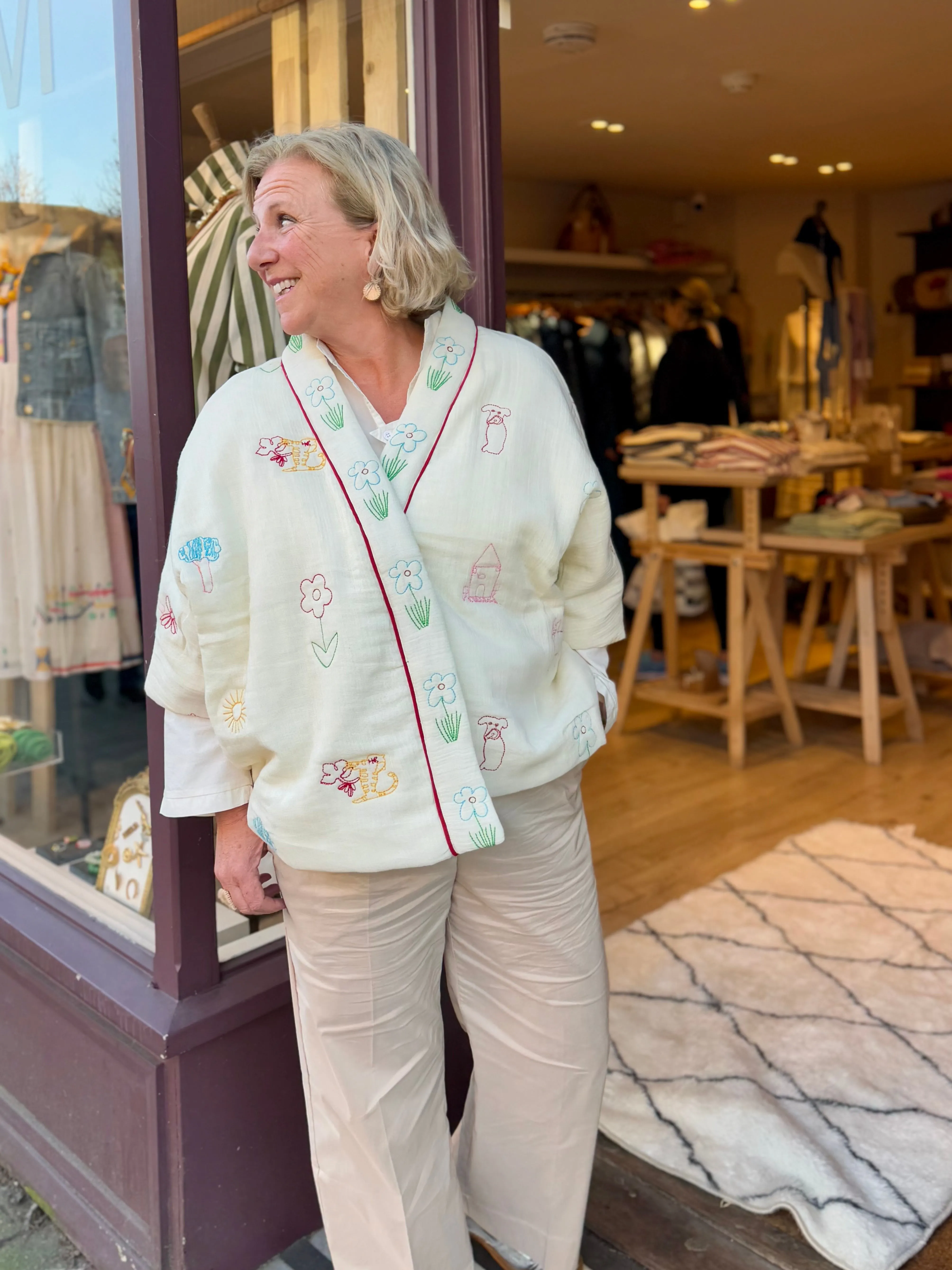 The My Home Embroidered Kimono jacket
