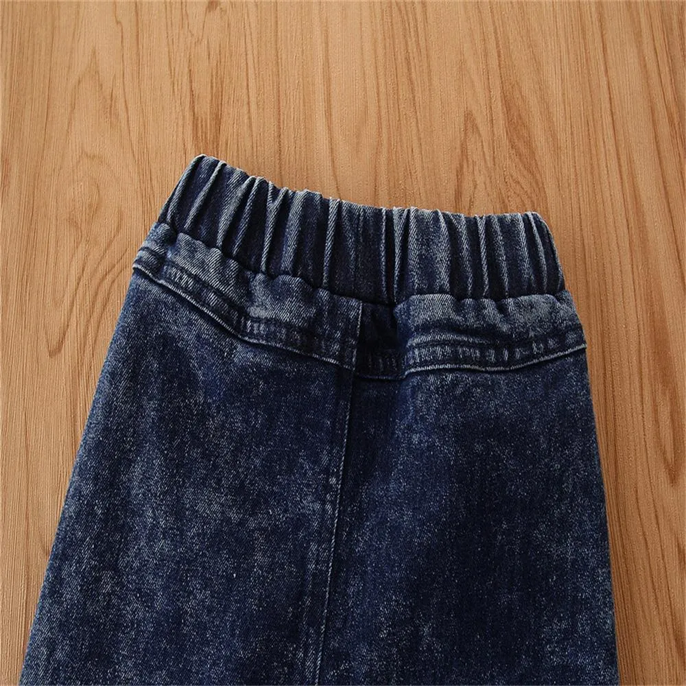 Toddler Girls Stylish Flared Jeans Girl Boutique Clothing Wholesale