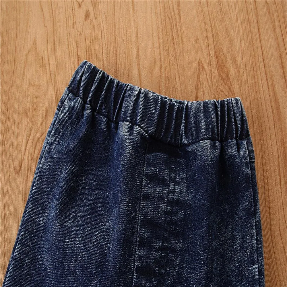 Toddler Girls Stylish Flared Jeans Girl Boutique Clothing Wholesale