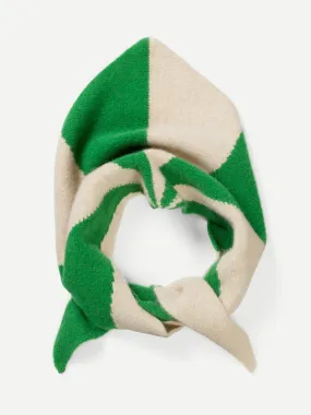 TWO COLOUR RAY TRIANGLE NECKERCHIEF PAGODA & OATMEAL